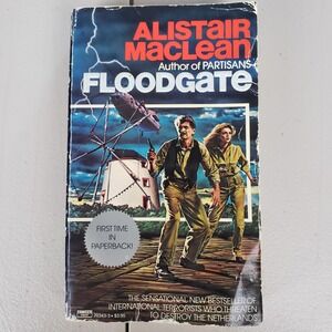 Floodgate Alistair MacLean 1985 Fawcett Crest Paperback Thriller 0-449-20343-3